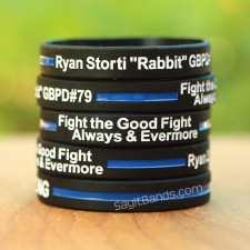 Gone But Not Forgotten Thin Blue Line Bracelet